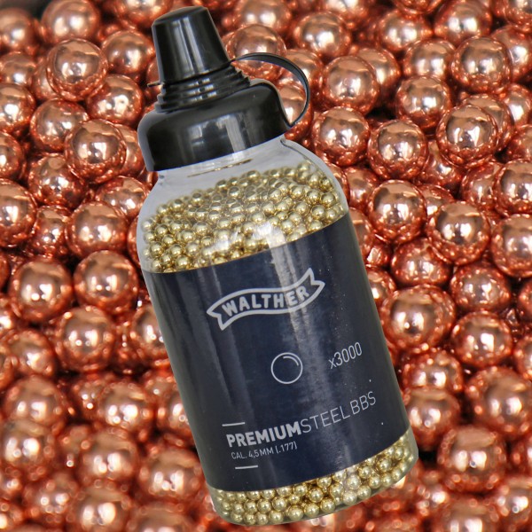 Walther Premium steel round balls BBs caliber 4.5 mm 3000 rounds